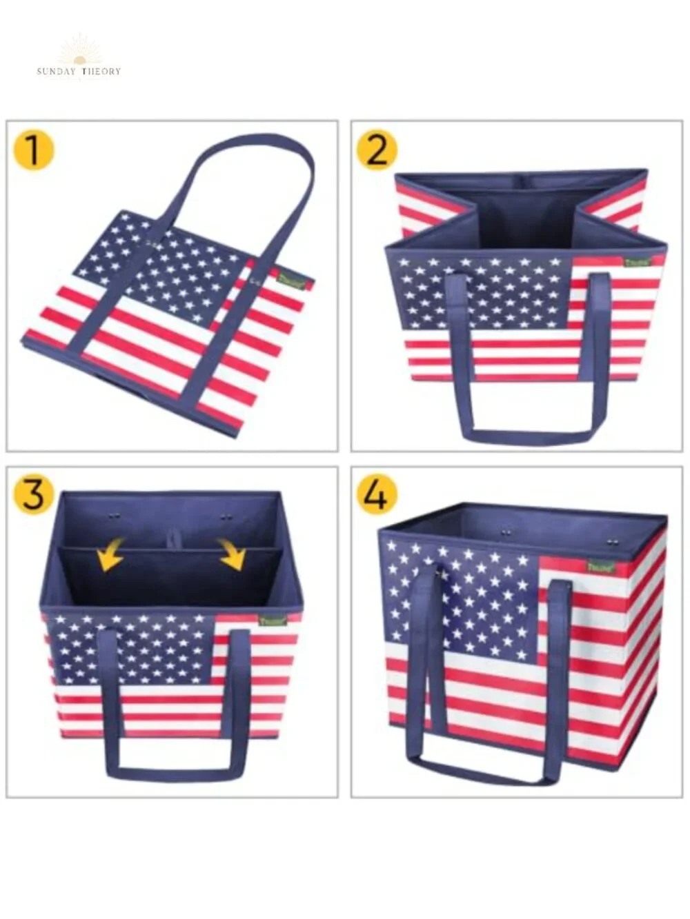 Reusable Grocery Bags Heavy Duty Shopping Tote with Reinforced Bottom